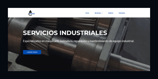 Proyecto RUVA Servicios Industriales – sitio web profesional
